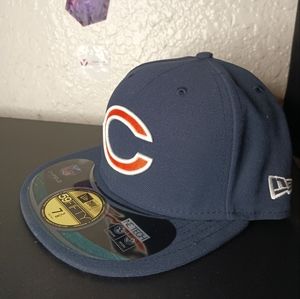 New Era Chicago Bears Official Navy Fitted Hat NFL On Field Classic  Cap 7 3/8